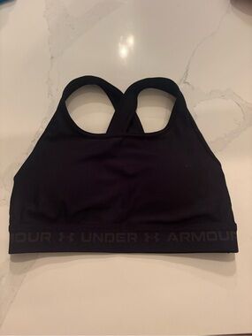 Under Armour Black Racerback Sports Bra with Branded Band